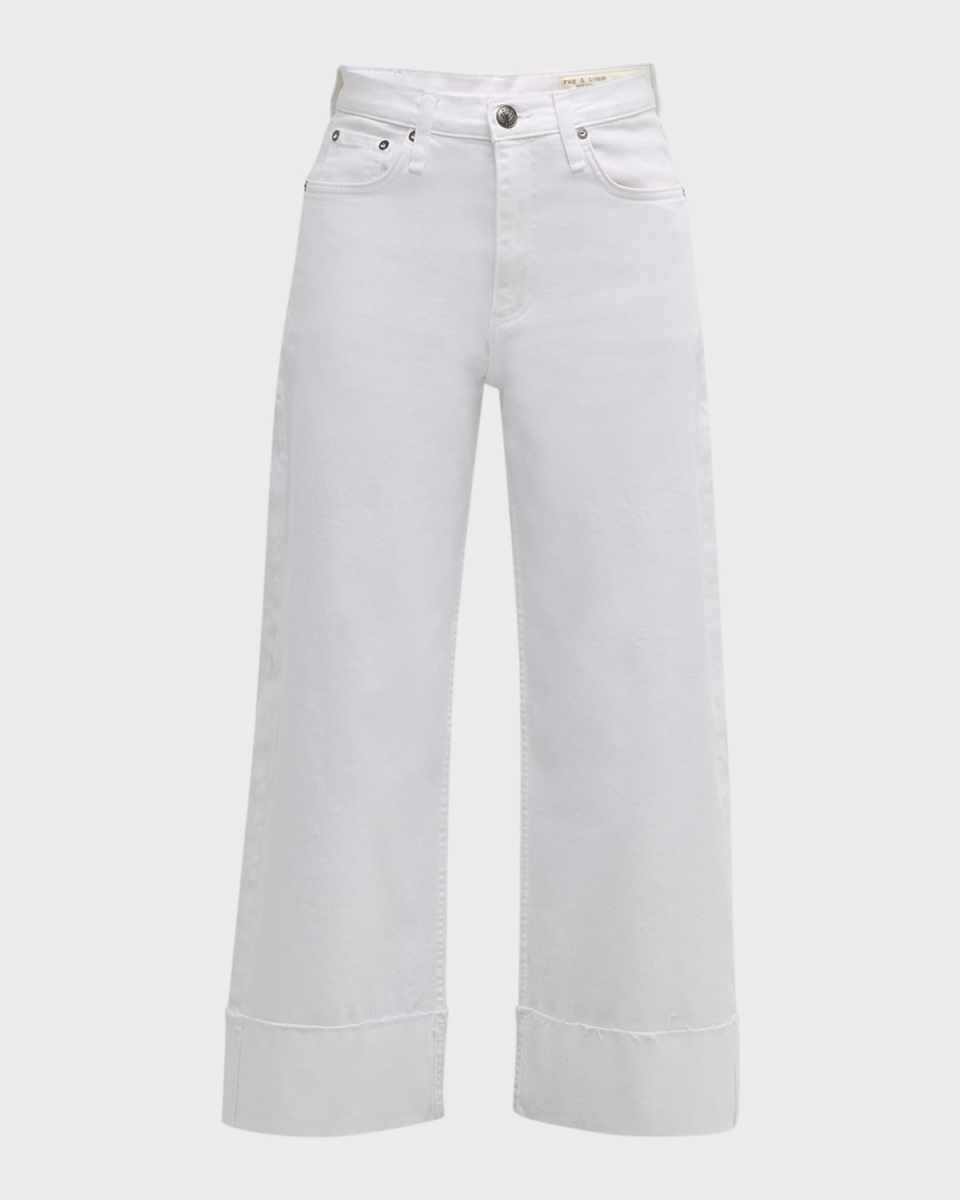 Andi Wide-Leg Cuffed Jeans